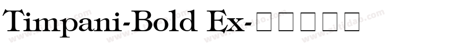 Timpani-Bold Ex字体转换